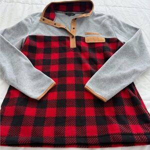 Simply Southern Red and Black Plaid Women’s Fleece Large
